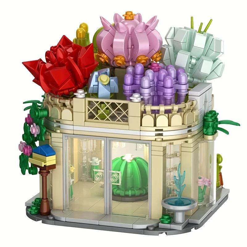 Premium Building Blocks Kit Potted Succulent Plant For DIY Bonsai Flower Model Home Decor And Kids Gift - ToylandEU