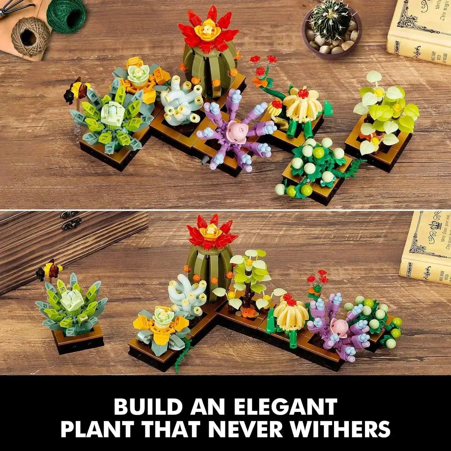  Premium Building Blocks Kit Potted Succulent Toyland EU -  ToylandEU™