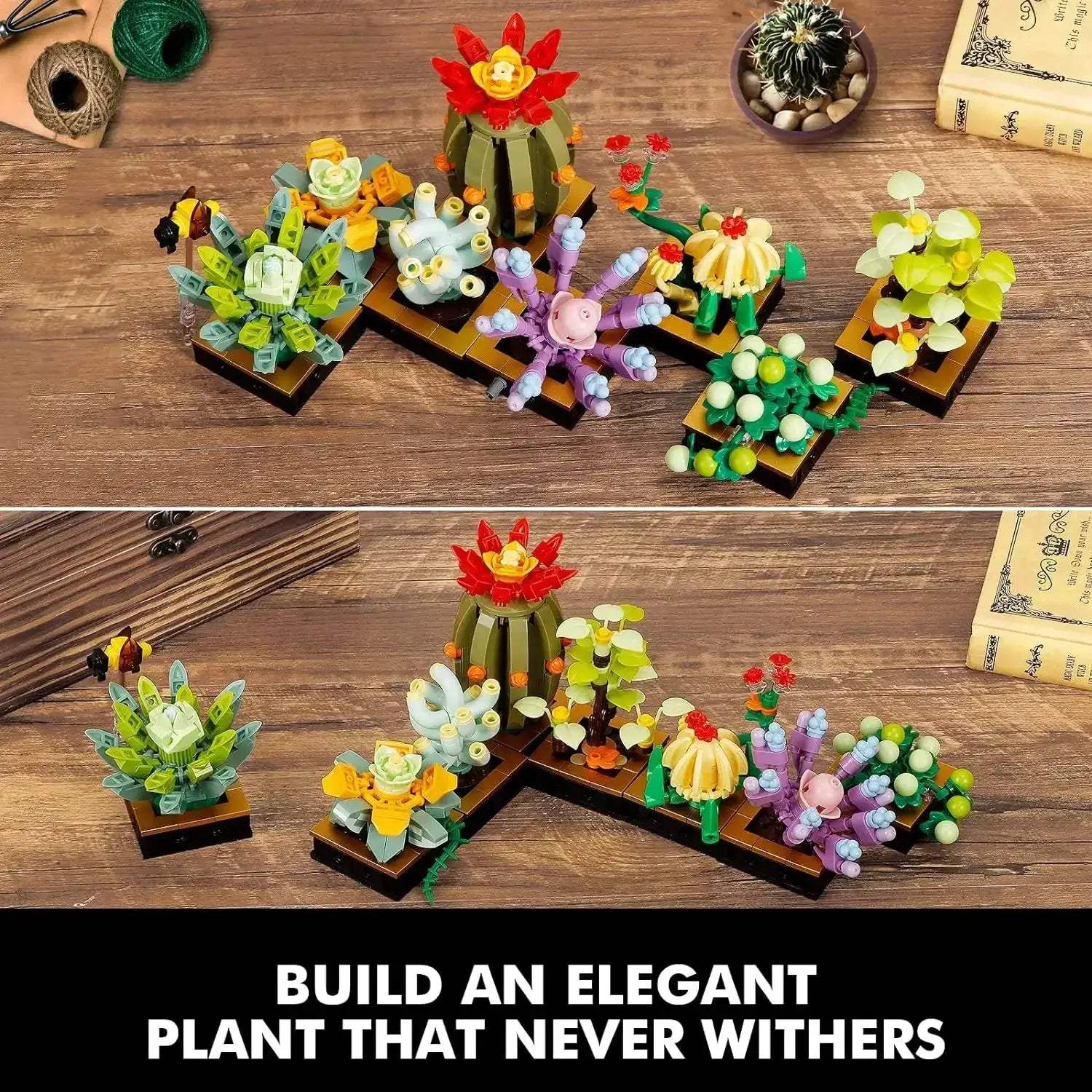  Premium Building Blocks Kit Potted Succulent Toyland EU -  ToylandEU™