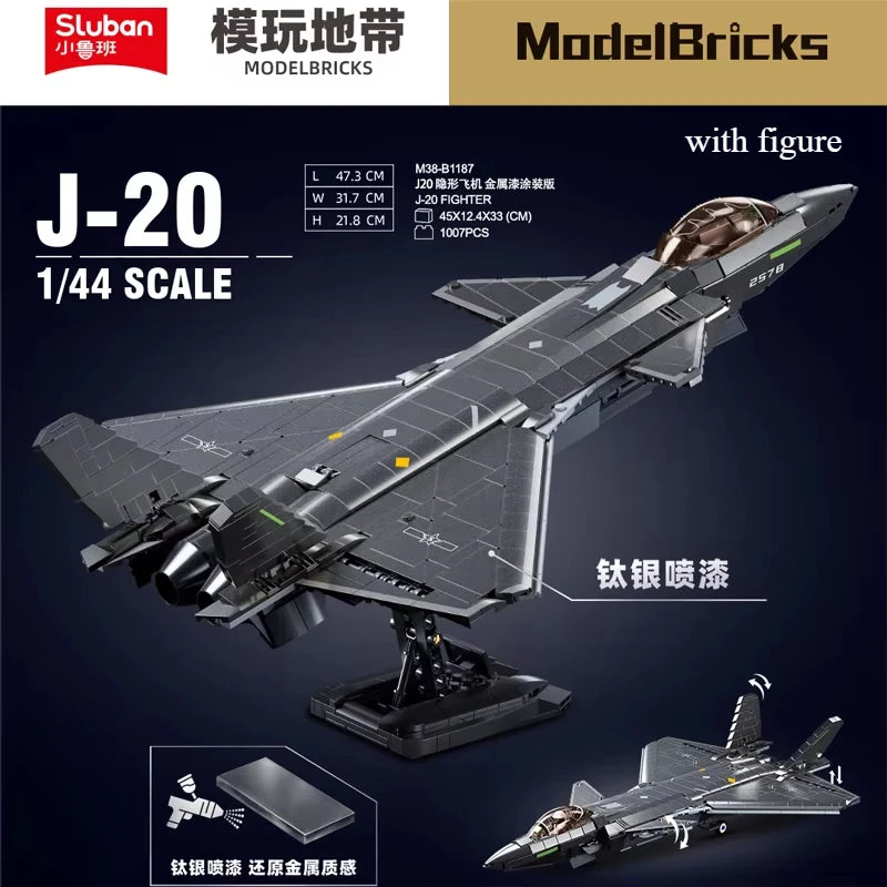Premium Building Blocks Lego Compatible MOC ZTZ99ASJ35J36 WW2 Armed Aircraft Fighter Bomber Gift For Boys - ToylandEU