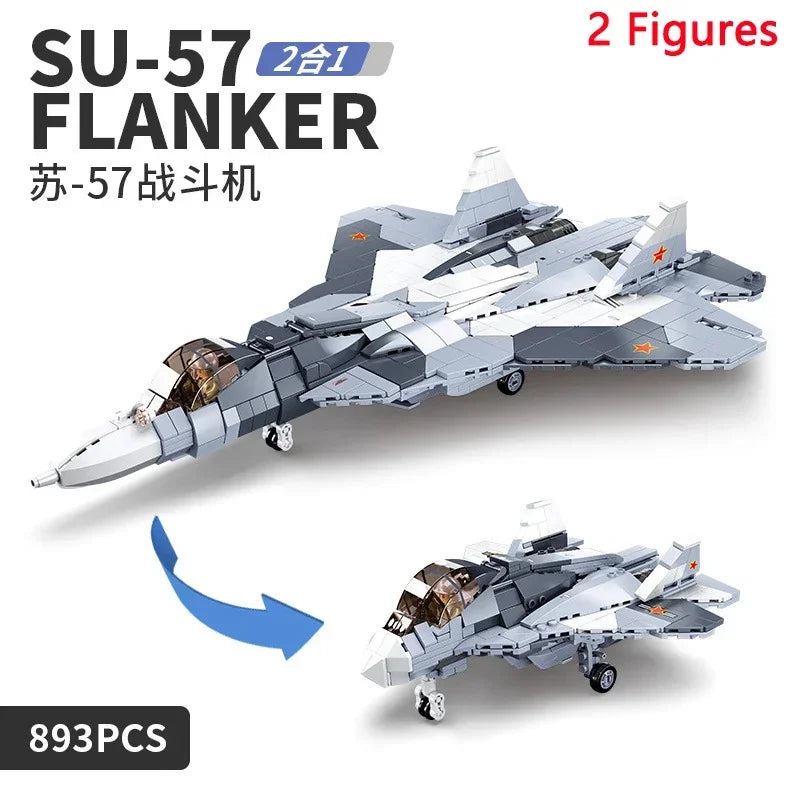 Premium Building Blocks Lego Compatible MOC ZTZ99ASJ35J36 WW2 Armed Aircraft Fighter Bomber Gift For Boys - ToylandEU