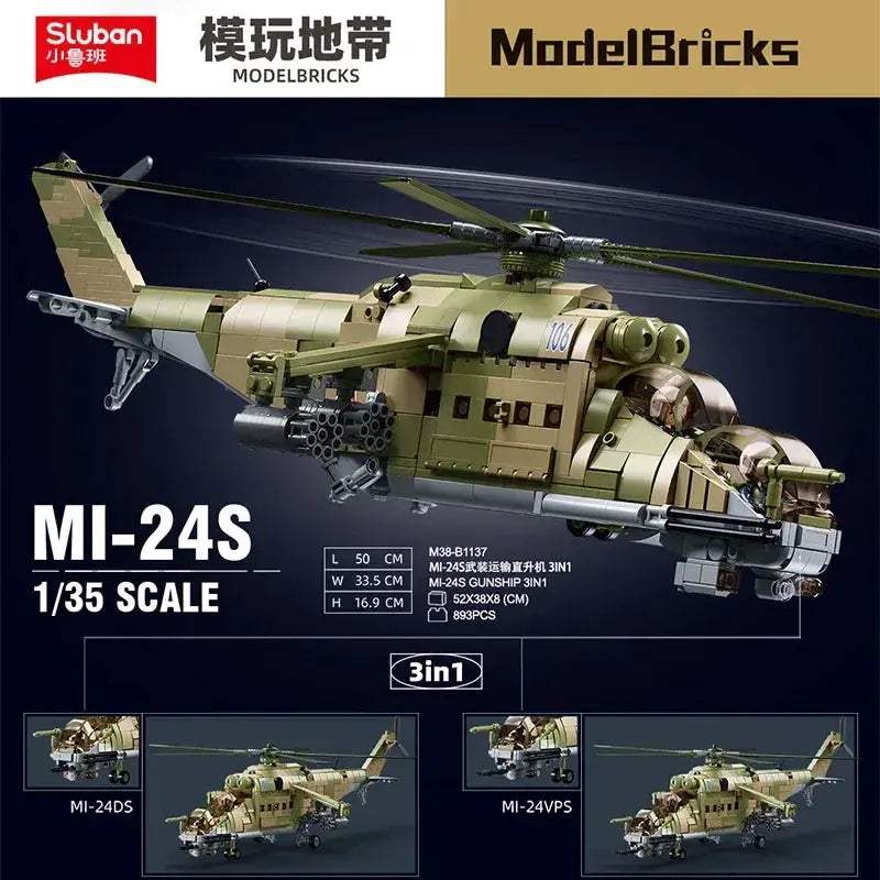  Premium Building Blocks Mi 24 Hind Heli Toyland EU -  ToylandEU™