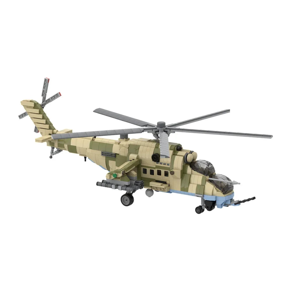 Premium Building Blocks Mil Mi35M Attack Helicopter Brick Model For Kids Gift Educational Toy - ToylandEU