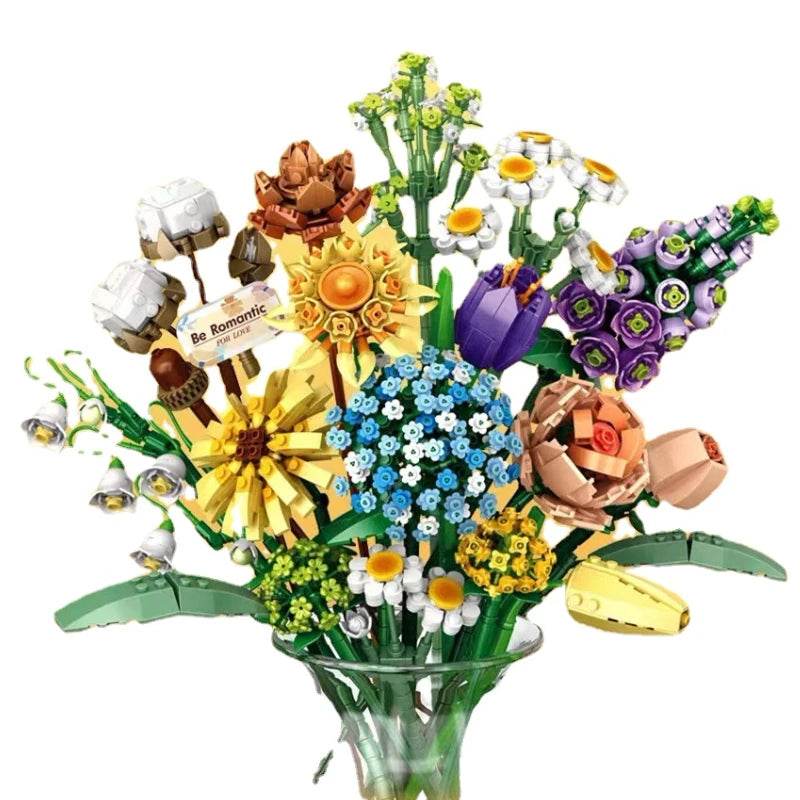 Premium Building Blocks Mini Flower Puzzle For Women - ToylandEU