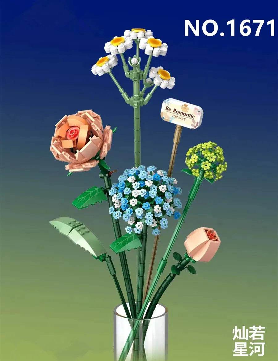 Premium Building Blocks Mini Flower Puzzle For Women - ToylandEU