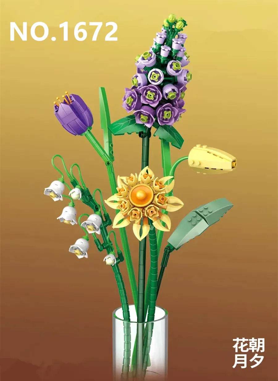 Premium Building Blocks Mini Flower Puzzle For Women - ToylandEU