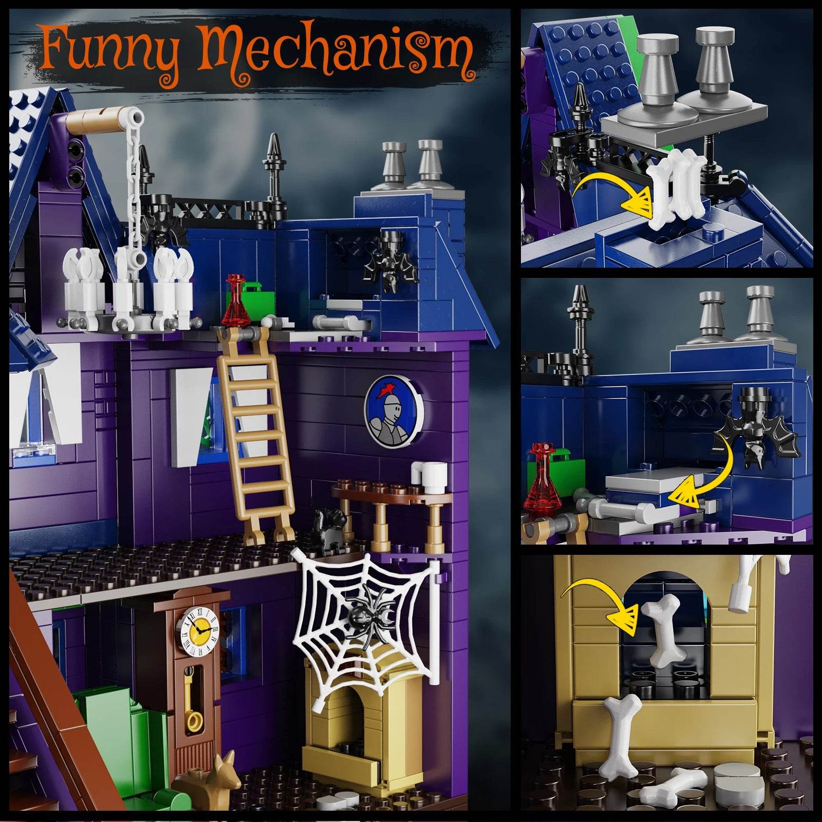Premium Building Blocks Mystery Mansion Haunted House Kids - ToylandEU