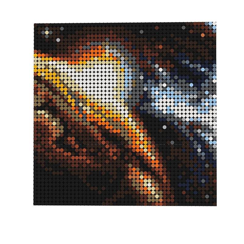 Premium Building Blocks Night Sky Pixel Art For Kids - ToylandEU