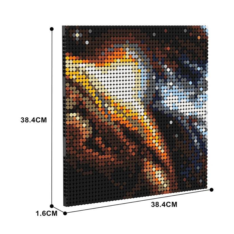 Premium Building Blocks Night Sky Pixel Art For Kids - ToylandEU