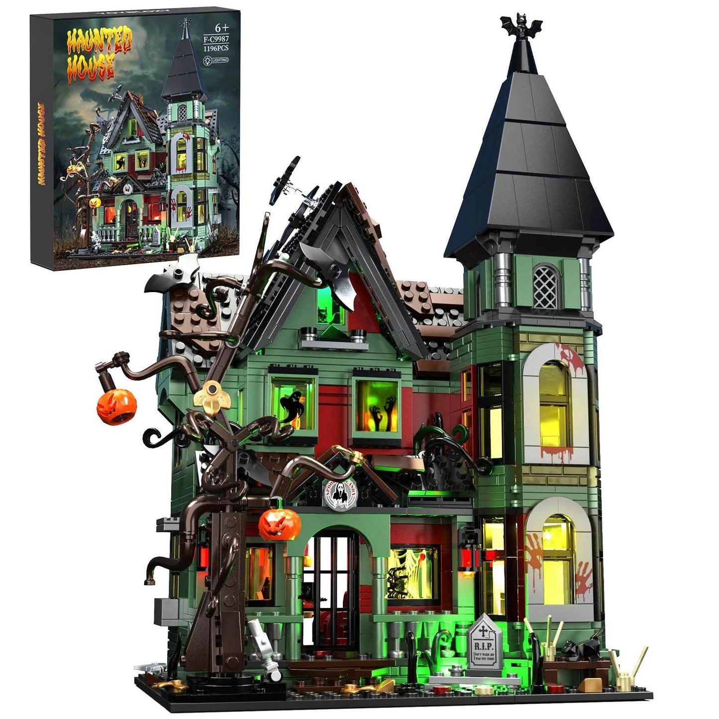 Premium Building Blocks Nightmare House Halloween For Kids - ToylandEU
