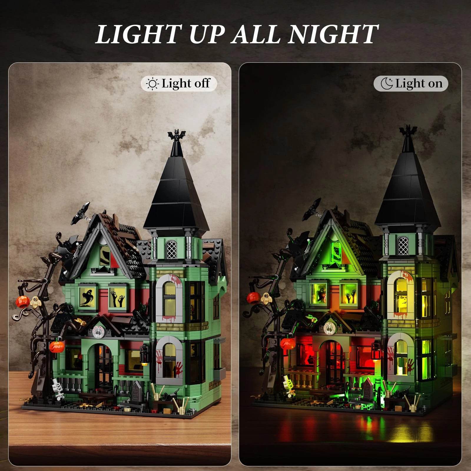 Premium Building Blocks Nightmare House Halloween For Kids - ToylandEU