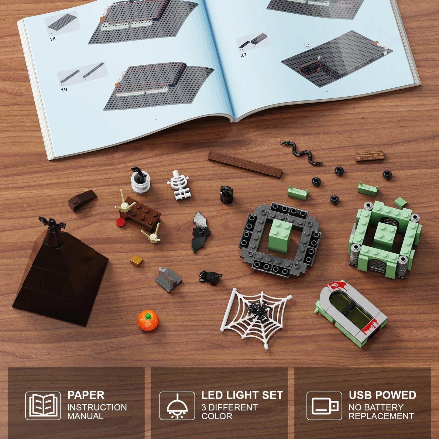 Premium Building Blocks Nightmare House Halloween For Kids - ToylandEU