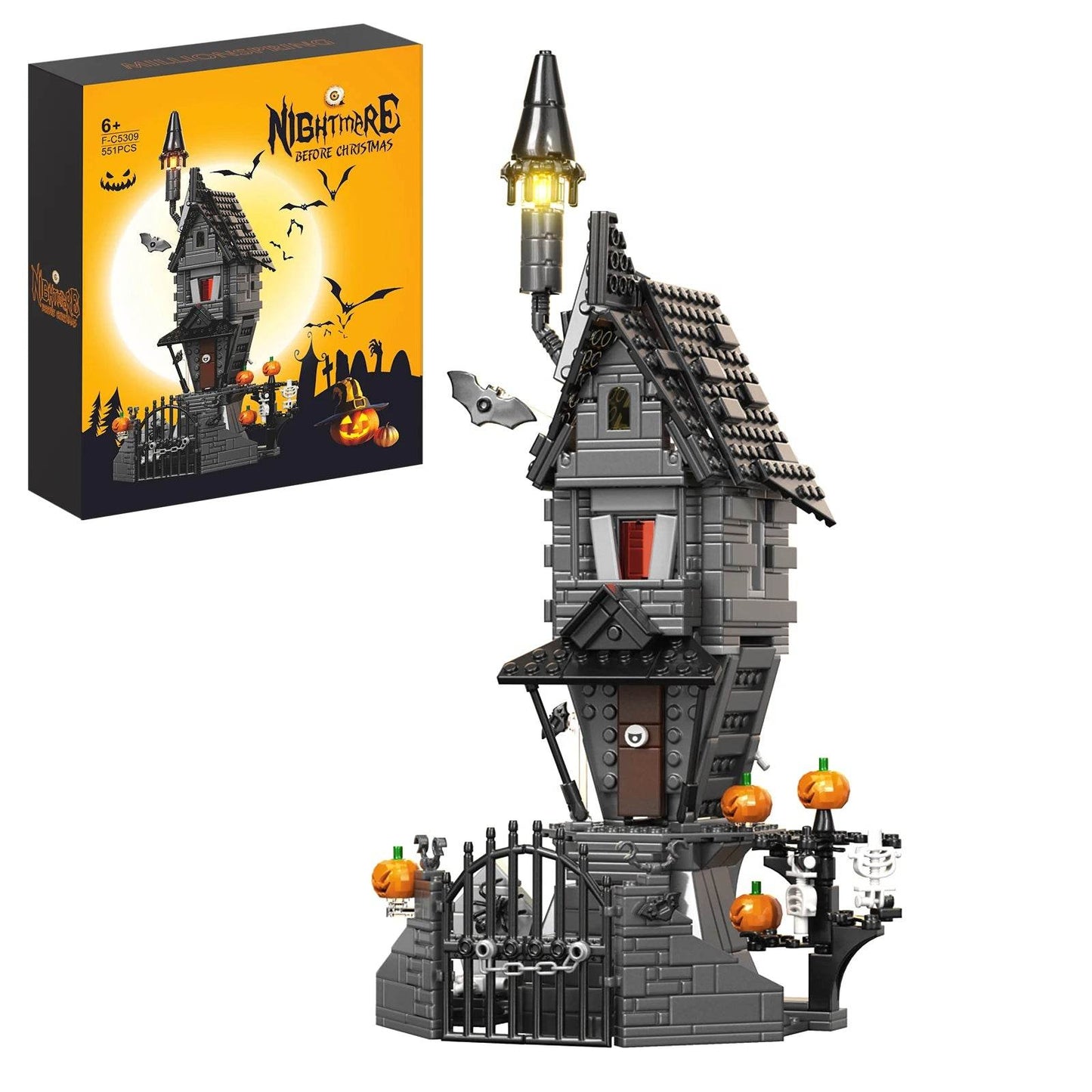 Premium Building Blocks Nightmare House Halloween For Kids - ToylandEU
