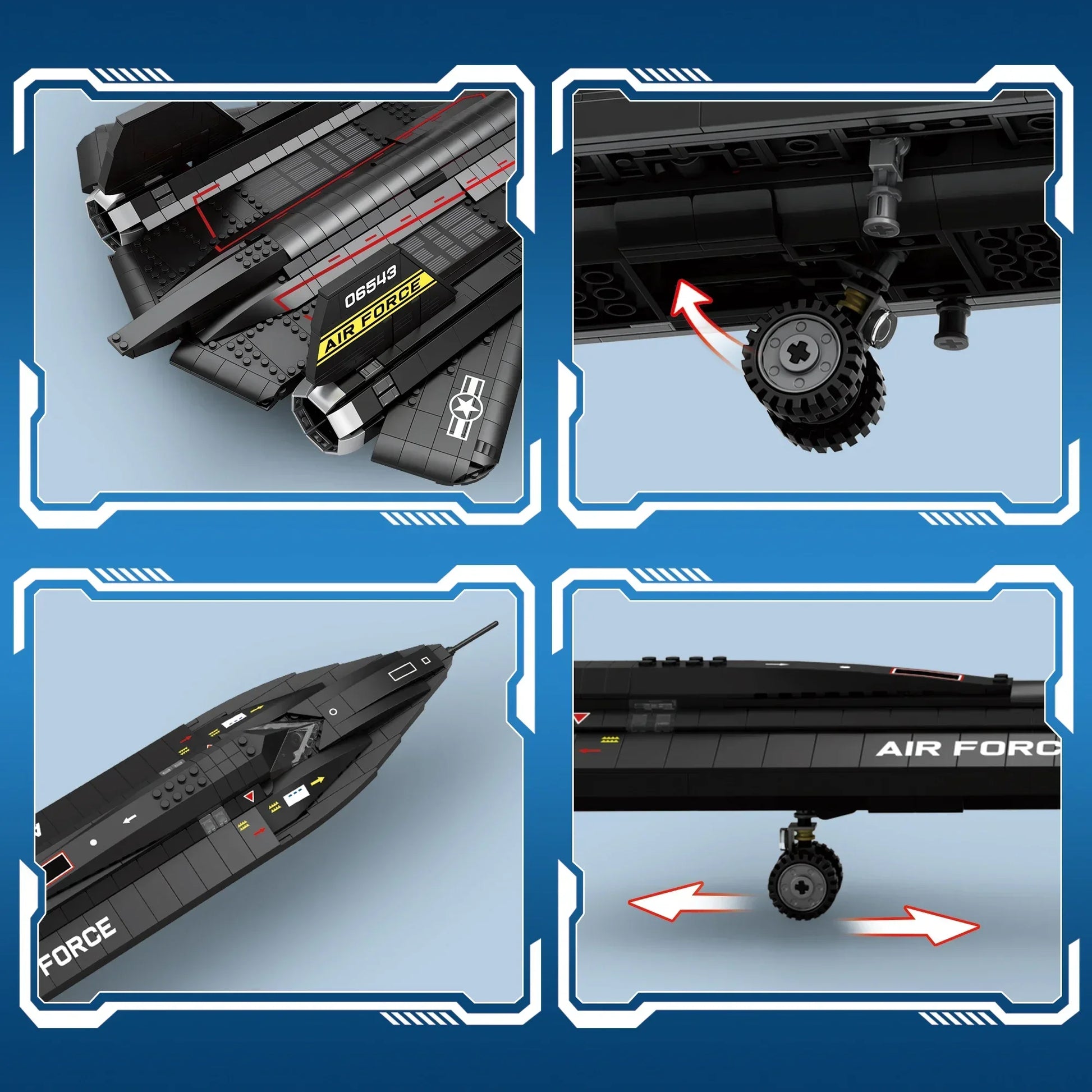 Premium Building Blocks SR71 Blackbird Fighter Aircraft Model 1775PCS For Display And Collectors - ToylandEU