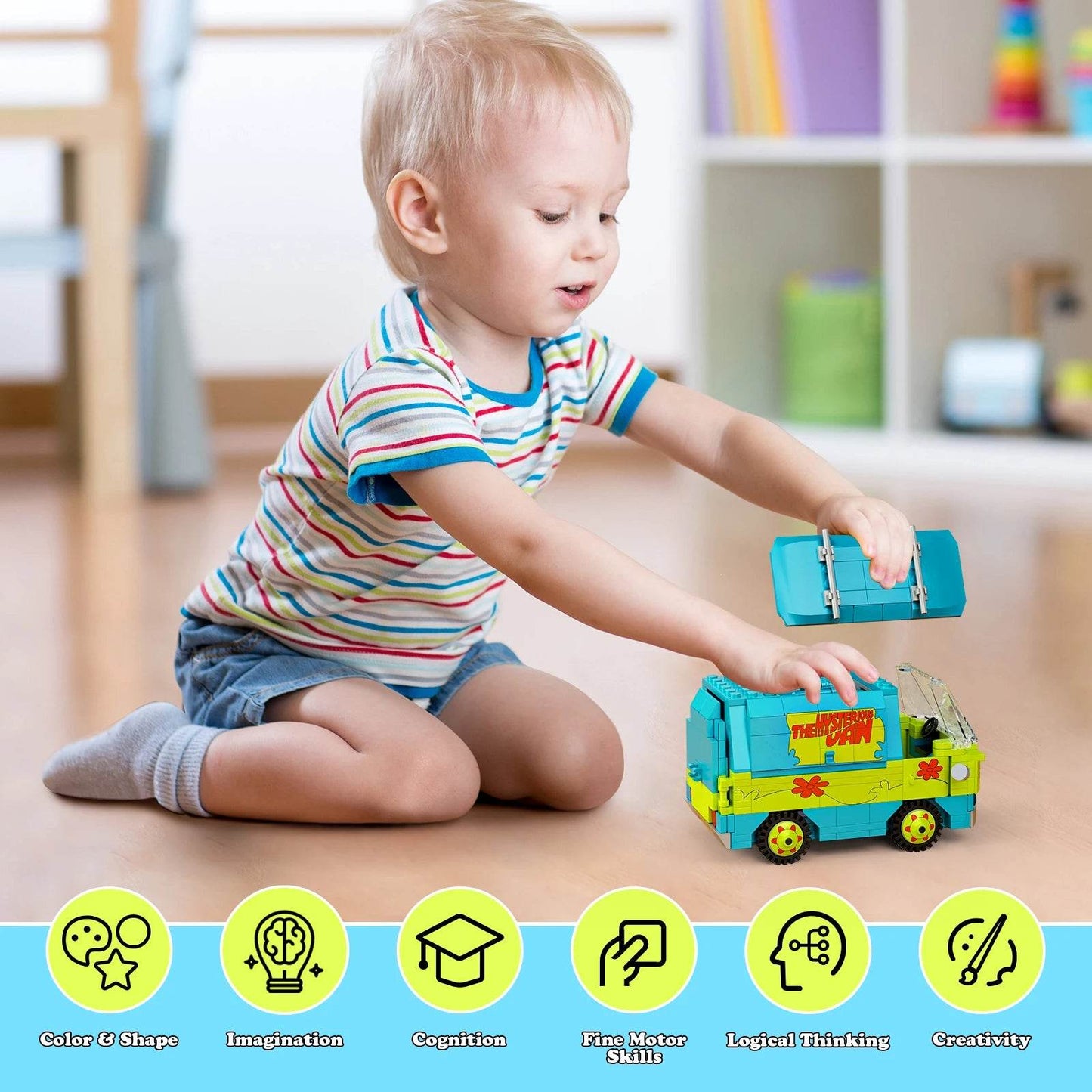 Premium Building Blocks Scooby Doo Mystery Machine Kit Kids - ToylandEU