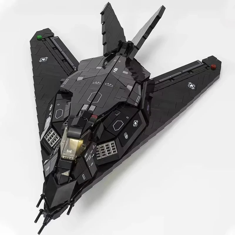 Premium Building Blocks Set 1375 Piece F117A Nighthawk Stealth Fighter MOC LEGO Compatible for Aviation Enthusiasts - ToylandEU