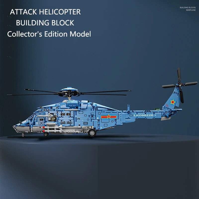 Premium Building Blocks Set 1711Piece Attack Helicopter Model With LEGO Compatible Bricks For Military Enthusiasts - ToylandEU