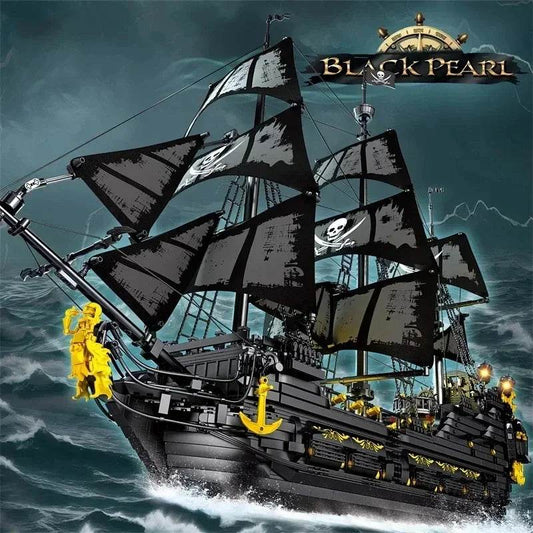 Premium Building Blocks Set 4708 Piece Black Pearl For Kids - ToylandEU