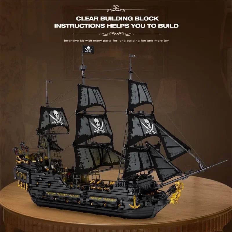 Premium Building Blocks Set 4708 Piece Black Pearl For Kids - ToylandEU
