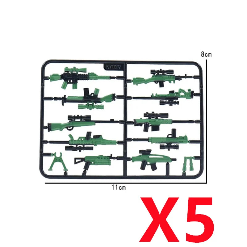 Premium Building Blocks Set Camouflage Military Equipment With Roadblock And Aircraft Parts For Kids - ToylandEU