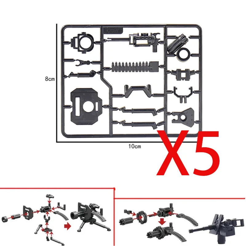 Premium Building Blocks Set Camouflage Military Equipment With Roadblock And Aircraft Parts For Kids - ToylandEU