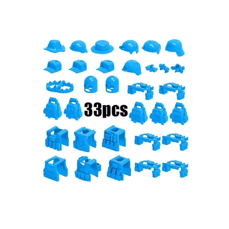 Premium Building Blocks Set Camouflage Military Equipment With Roadblock And Aircraft Parts For Kids - ToylandEU
