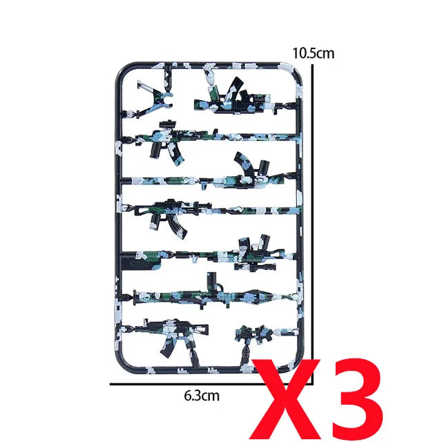 Premium Building Blocks Set Camouflage Military Equipment With Roadblock And Aircraft Parts For Kids - ToylandEU