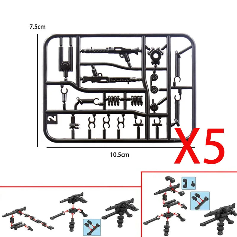 Premium Building Blocks Set Camouflage Military Equipment With Roadblock And Aircraft Parts For Kids - ToylandEU