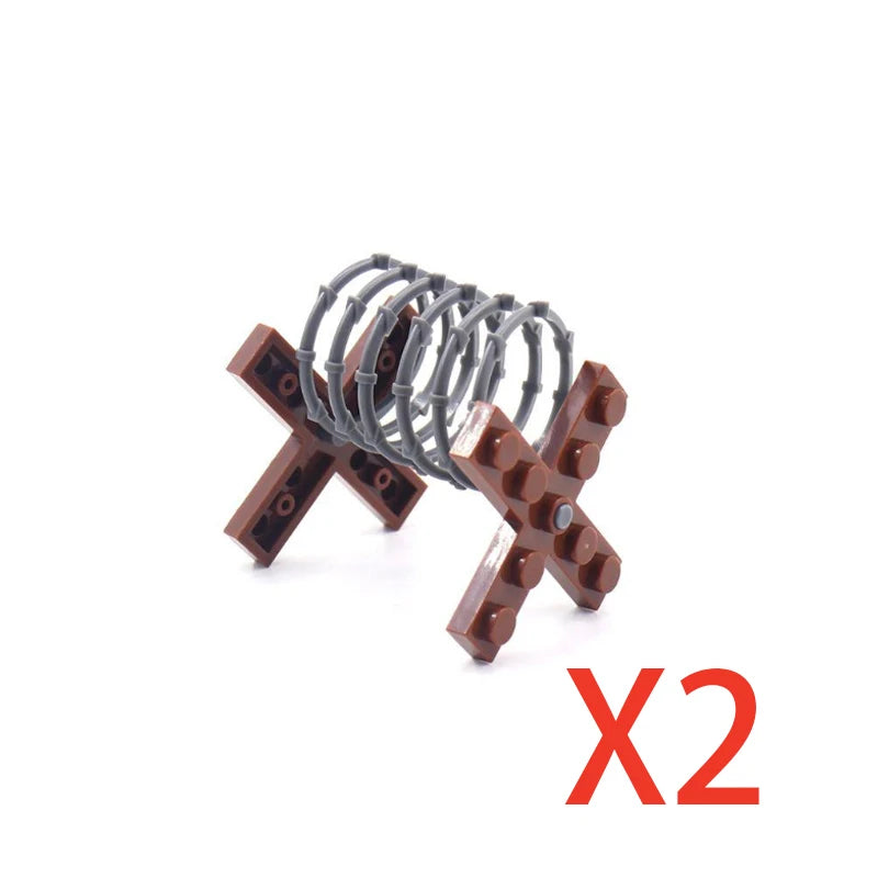 Premium Building Blocks Set Camouflage Military Equipment With Roadblock And Aircraft Parts For Kids - ToylandEU