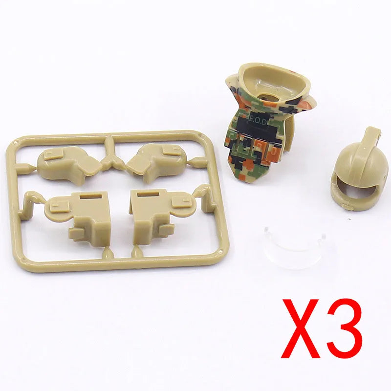 Premium Building Blocks Set Camouflage Military Equipment With Roadblock And Aircraft Parts For Kids - ToylandEU