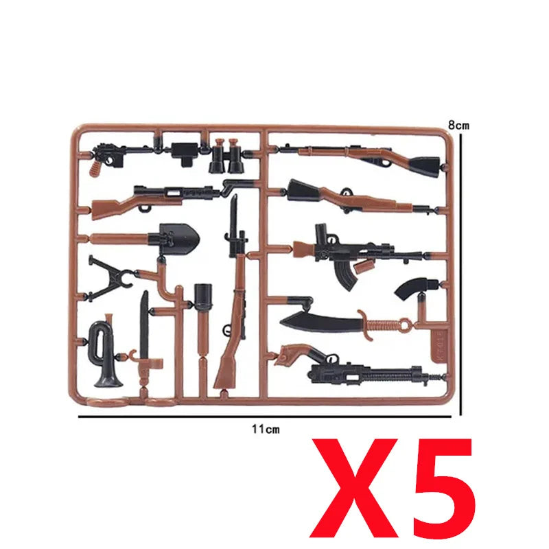 Premium Building Blocks Set Camouflage Military Equipment With Roadblock And Aircraft Parts For Kids - ToylandEU