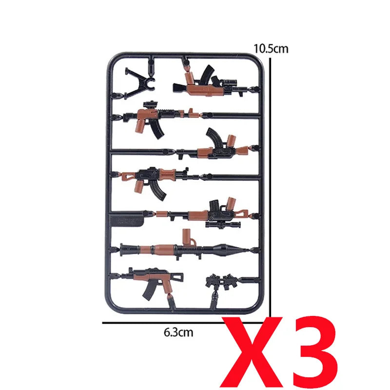 Premium Building Blocks Set Camouflage Military Equipment With Roadblock And Aircraft Parts For Kids - ToylandEU