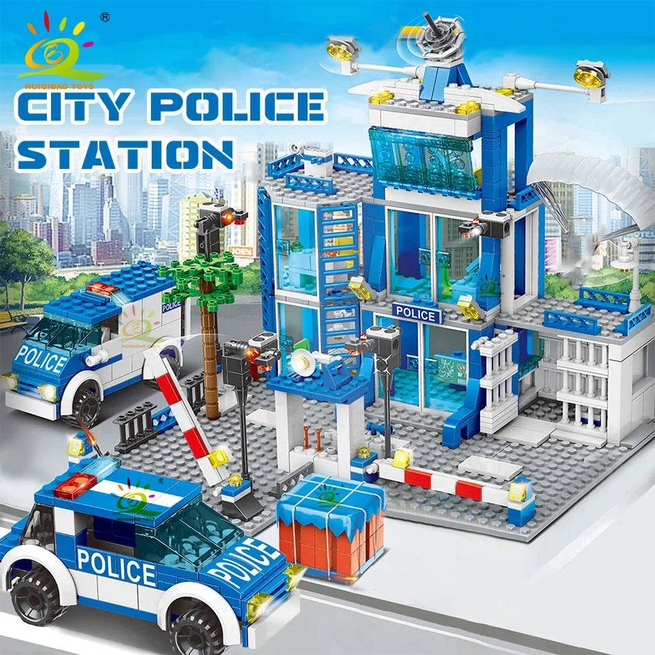Premium Building Blocks Set City Police Station 753 Pieces Educational Toy For Children And Adults - ToylandEU