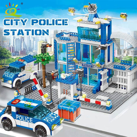 Premium Building Blocks Set City Police Station 753 Pieces Educational Toy For Children And Adults - ToylandEU