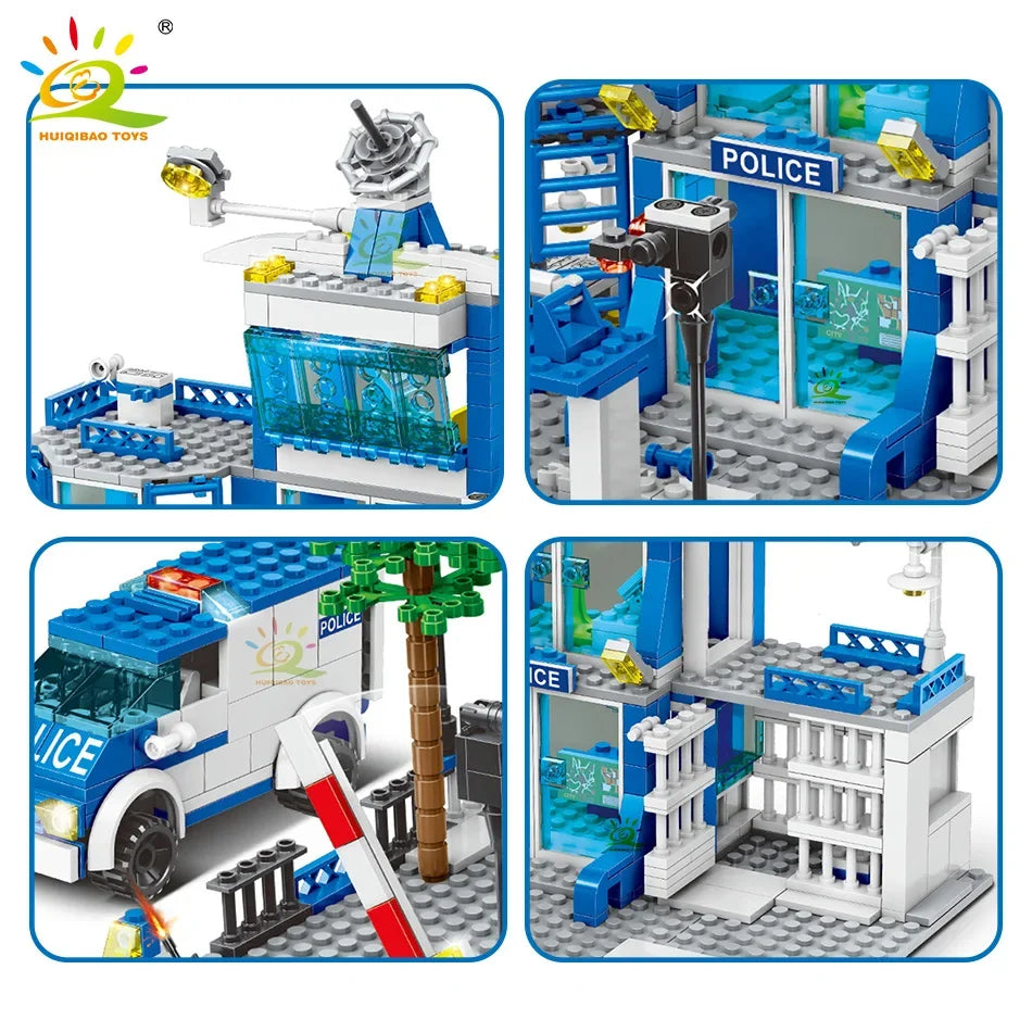 Premium Building Blocks Set City Police Station 753 Pieces Educational Toy For Children And Adults - ToylandEU
