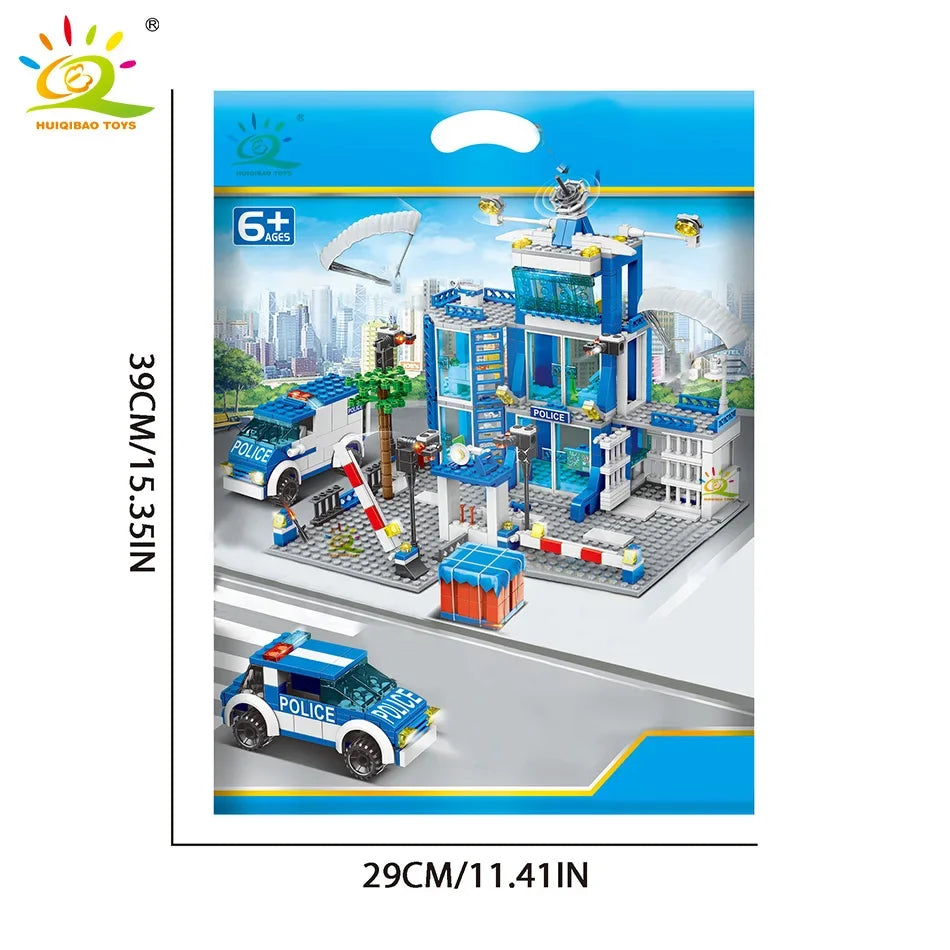 Premium Building Blocks Set City Police Station 753 Pieces Educational Toy For Children And Adults - ToylandEU