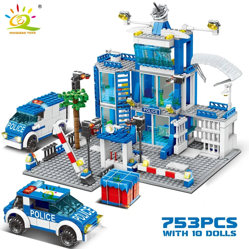 Premium Building Blocks Set City Police Station 753 Pieces Educational Toy For Children And Adults - ToylandEU