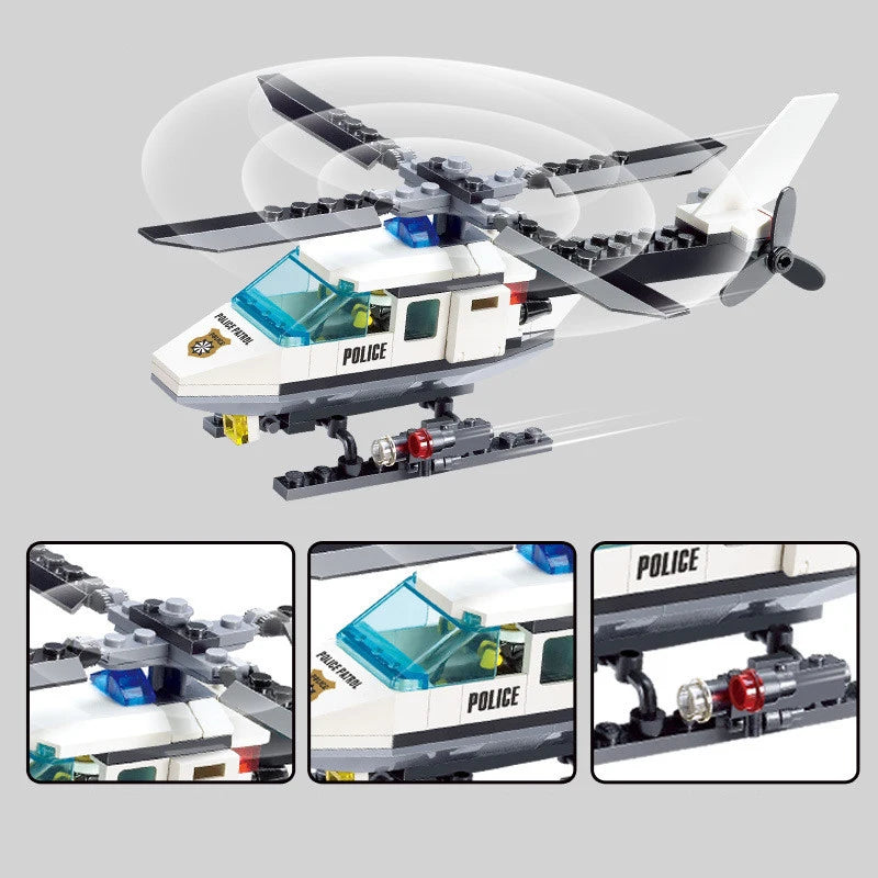 Premium Building Blocks Set Compatible With Lego City Police Helicopter Car Plane MOC Educational Toy For Children - ToylandEU