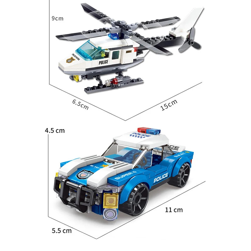 Premium Building Blocks Set Compatible With Lego City Police Helicopter Car Plane MOC Educational Toy For Children - ToylandEU