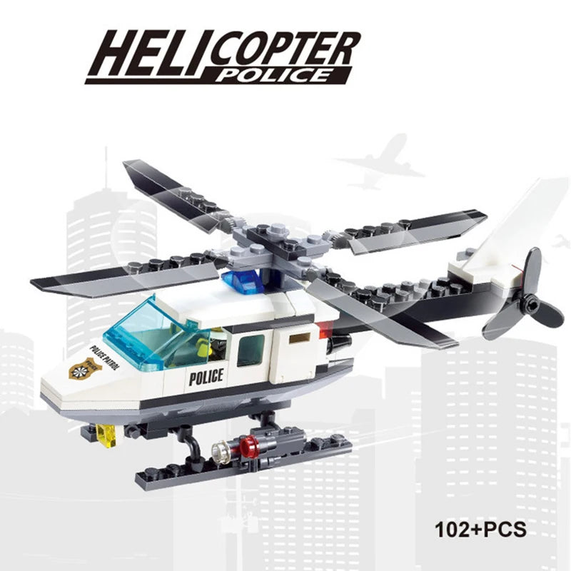 Premium Building Blocks Set Compatible With Lego City Police Helicopter Car Plane MOC Educational Toy For Children - ToylandEU