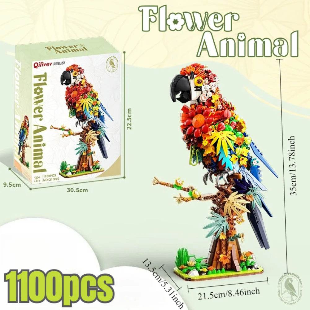 Premium Building Blocks Set Cute Jungle Hedgehog And Parrot Theme For Kids Gift Idea - ToylandEU