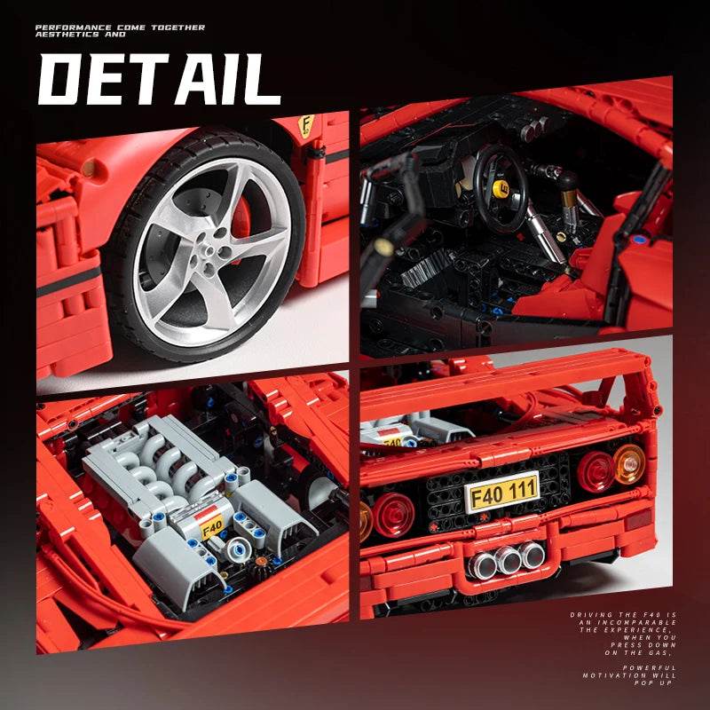 Premium Building Blocks Set F40 Super Car For Holiday Gifts - ToylandEU