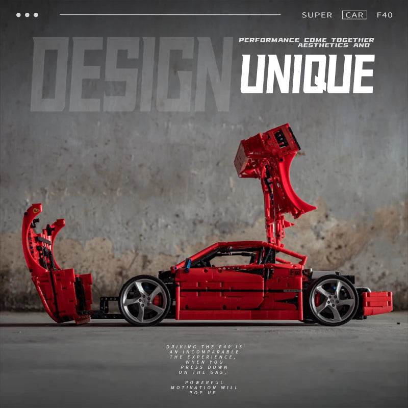 Premium Building Blocks Set F40 Super Car For Holiday Gifts - ToylandEU