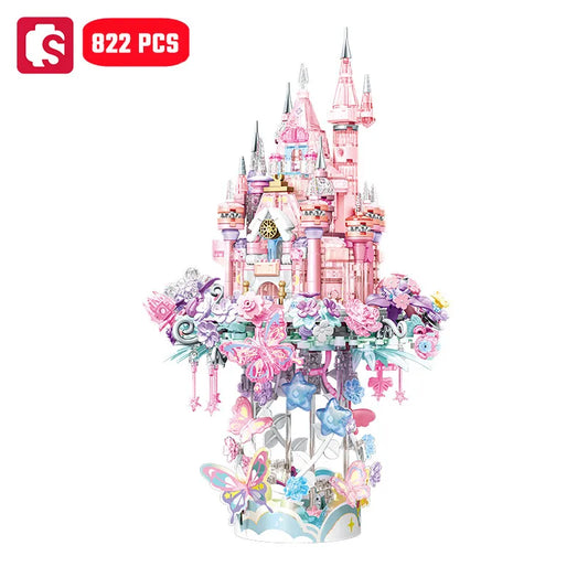 Premium Building Blocks Set Flower Castle 822 Pieces For Girls And Kids Toys Decor Gifts - ToylandEU