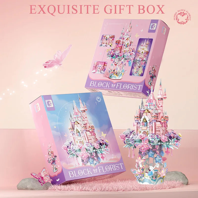 Premium Building Blocks Set Flower Castle 822 Pieces For Girls And Kids Toys Decor Gifts - ToylandEU