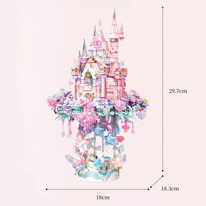 Premium Building Blocks Set Flower Castle 822 Pieces For Girls And Kids Toys Decor Gifts - ToylandEU
