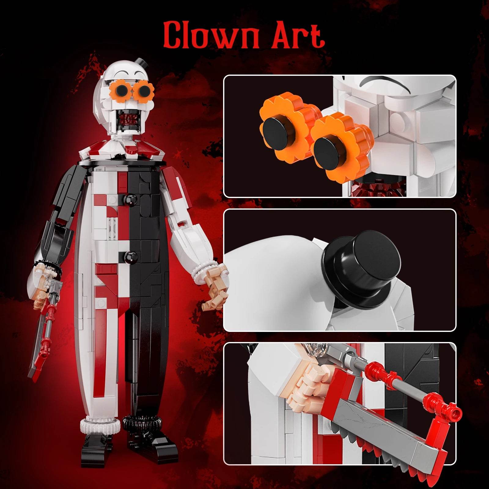 Premium Building Blocks Set Horror Head Figure for Halloween - ToylandEU