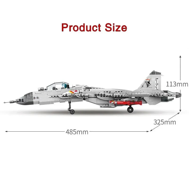Premium Building Blocks Set J15 Carrier Fighter Aircraft Flying Shark Model 1186 Pieces For Children Gift - ToylandEU
