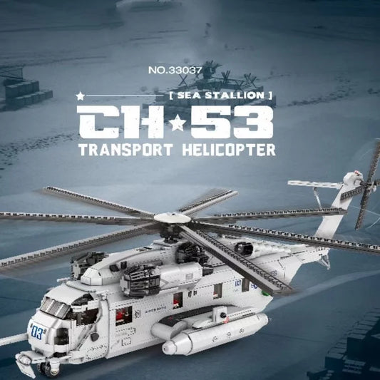 Premium Building Blocks Set Lego Compatible Military Moc CH 53 Transport Helicopter 2192 Pieces For Teens And Collectors - ToylandEU