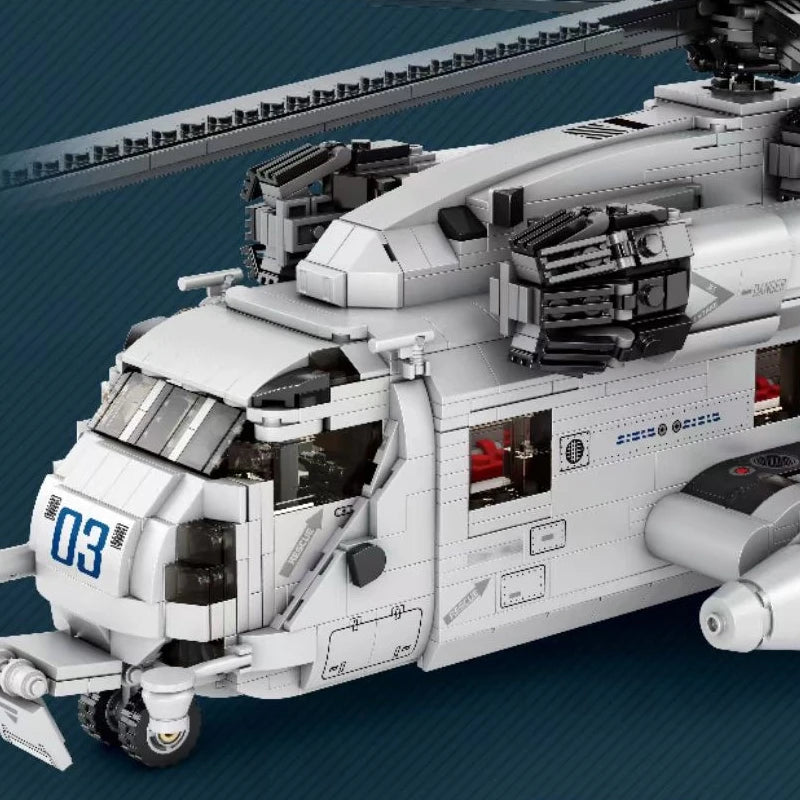 Premium Building Blocks Set Lego Compatible Military Moc CH 53 Transport Helicopter 2192 Pieces For Teens And Collectors - ToylandEU